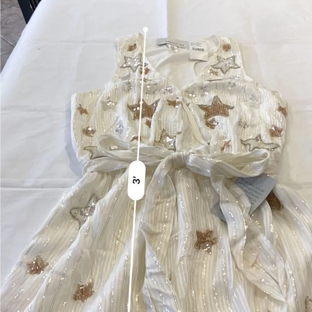 ADELYN RAE Star sequin mini dress JADA Metallic stripe NEW Size extra small - Image 14