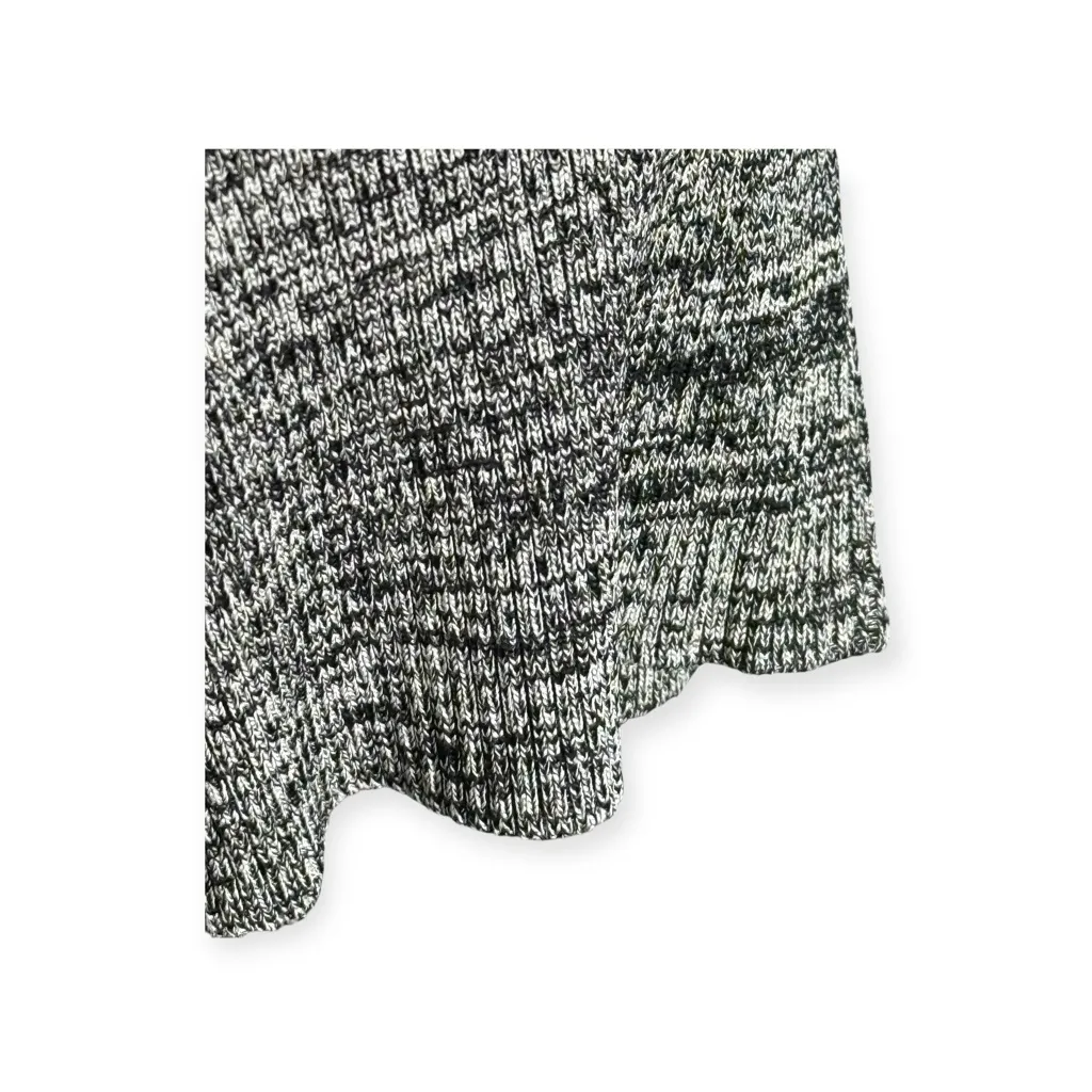 Exclusively Misook 𖤐 Asymmetrical V Neck Knit Tunic Sweater 𖤐 Black White 𖤐 XL - Image 12