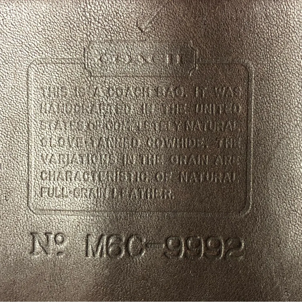 Vintage COACH Brown Glove Tanned Leather Large Sling Backpack Knapsack COA 9992 - Image 12