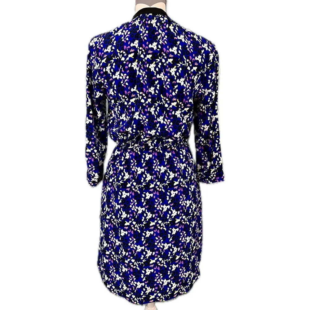 Diane Von Furstenberg Abstrat Foral 100% Silk Dress - Size 4 - Image 6