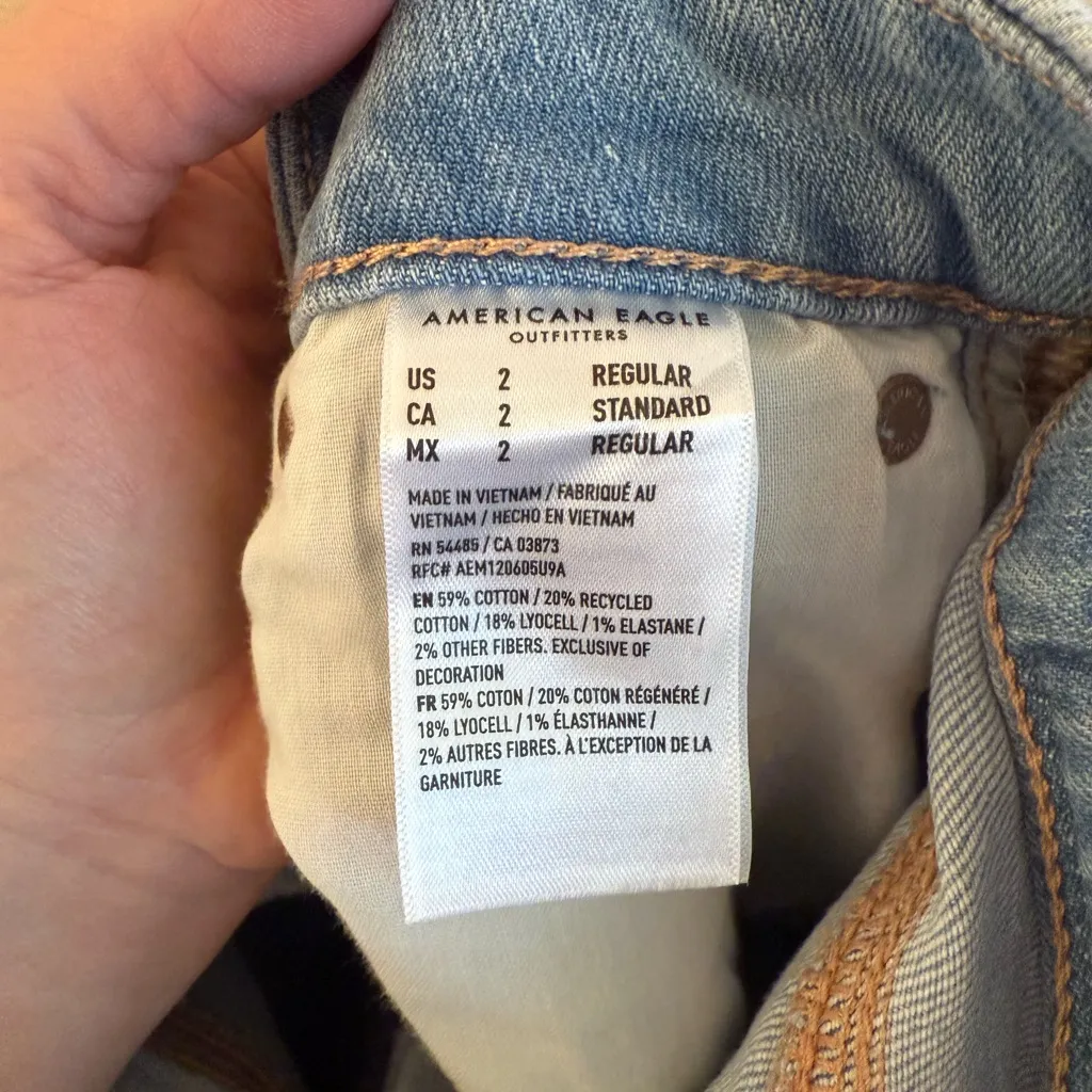 American Eagle Outfitters Light Blue Flare Jeans - Image 5