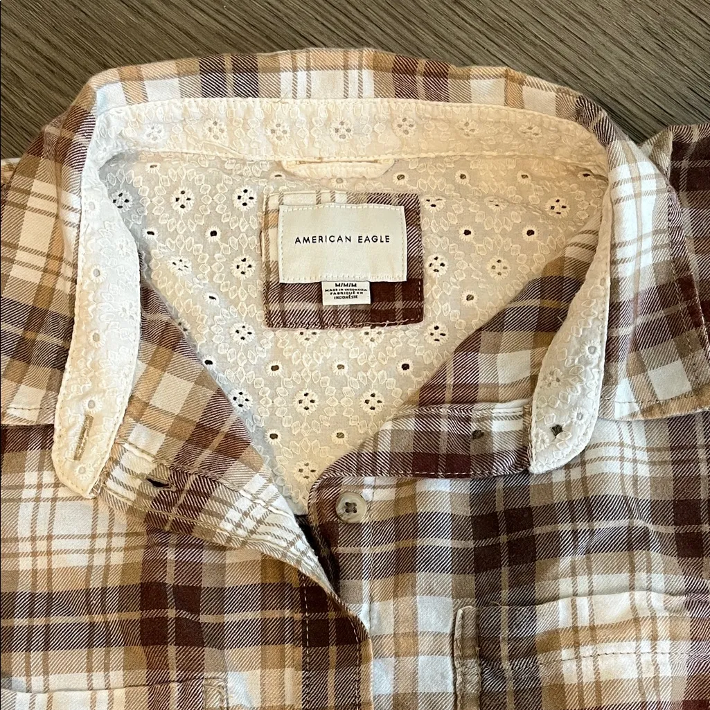 American Eagle Outfitters Flannel Plaid Shirt - Image 2