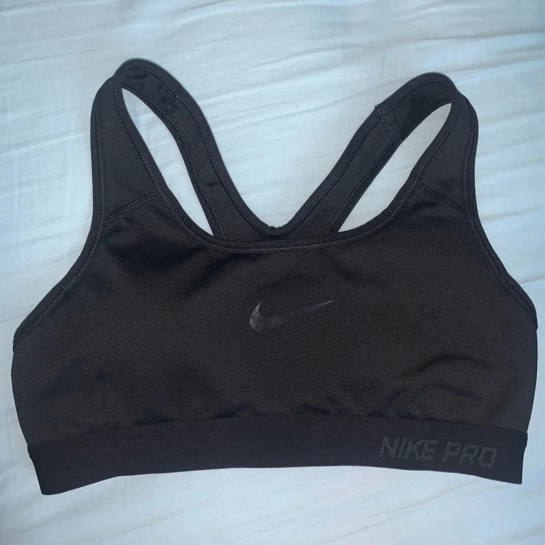 Pro Black Sports Bra - Image 2