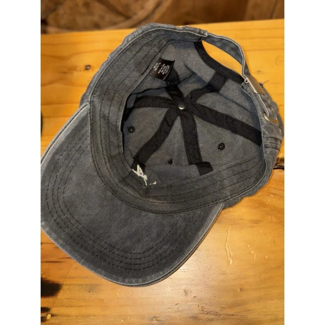 Los Angeles Strapback Hat Gray One Size Embroidered Adjustable Solid Cap Casual - Image 8