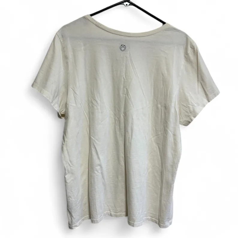 Life is Good T-Shirt Size XL Fall Leaves White Short Sleeve - Image 4