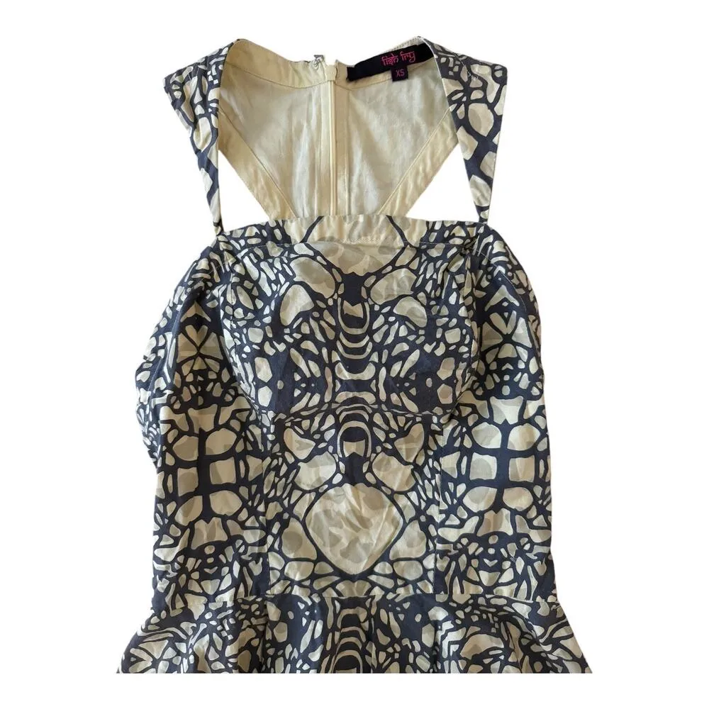 Anthropologie Racerback Cocktail Party Dress Inked Paradise By Fish Fry Size XS - Image 3