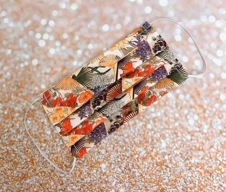 Colorful Japanese Fan Premium Cotton Face Mask Multiple - Image 4