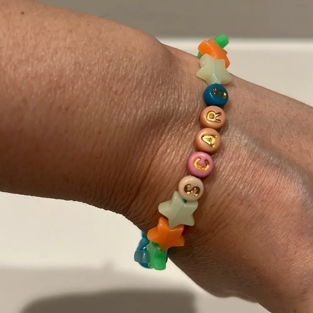 Kandi Swiftie glow in the dark festival concert bracelet SCARS, one of a kind - Image 4