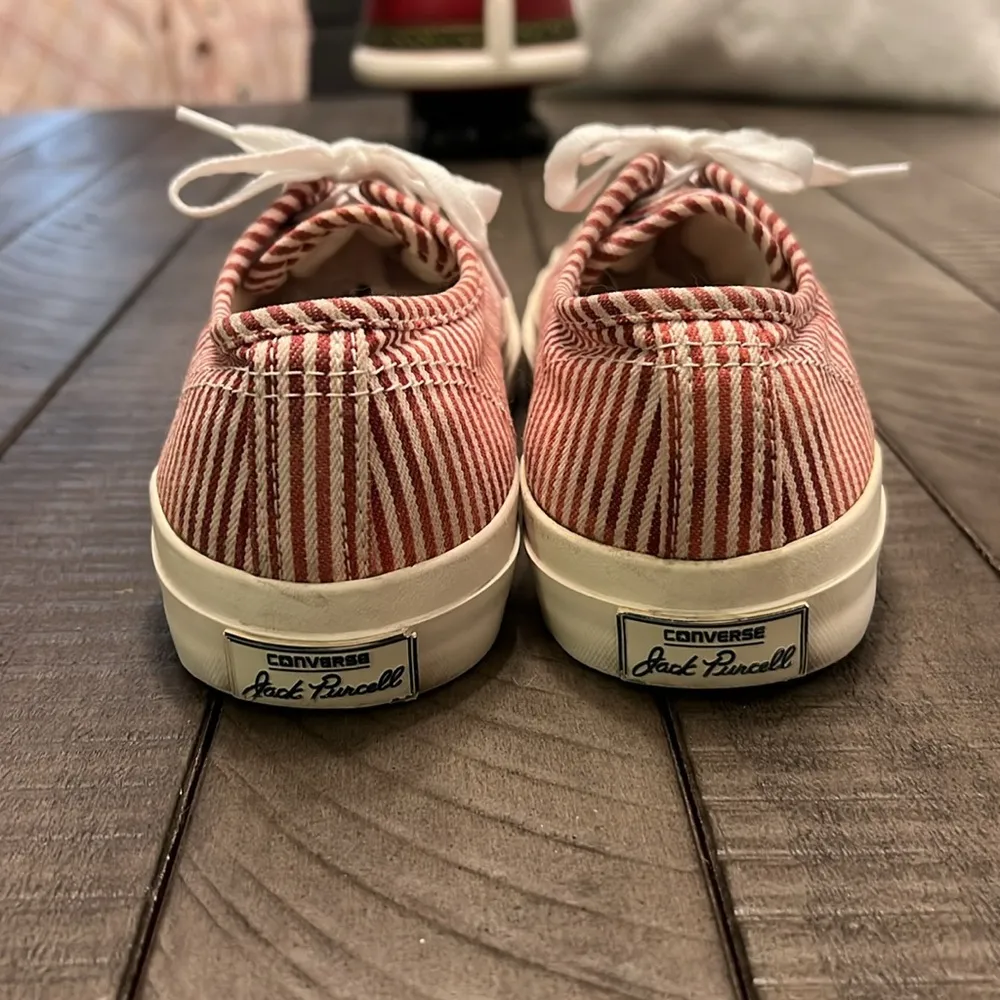 Converse Jack Purcell CoLab  red stripes lo top EUC - Image 5