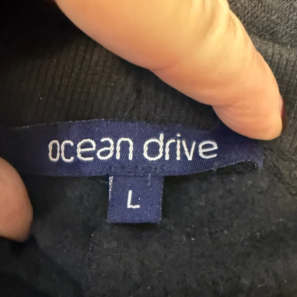 OCEAN DRIVE Drawstring Joggers Size L Elastic Waist Black Grey Skulls - Image 5