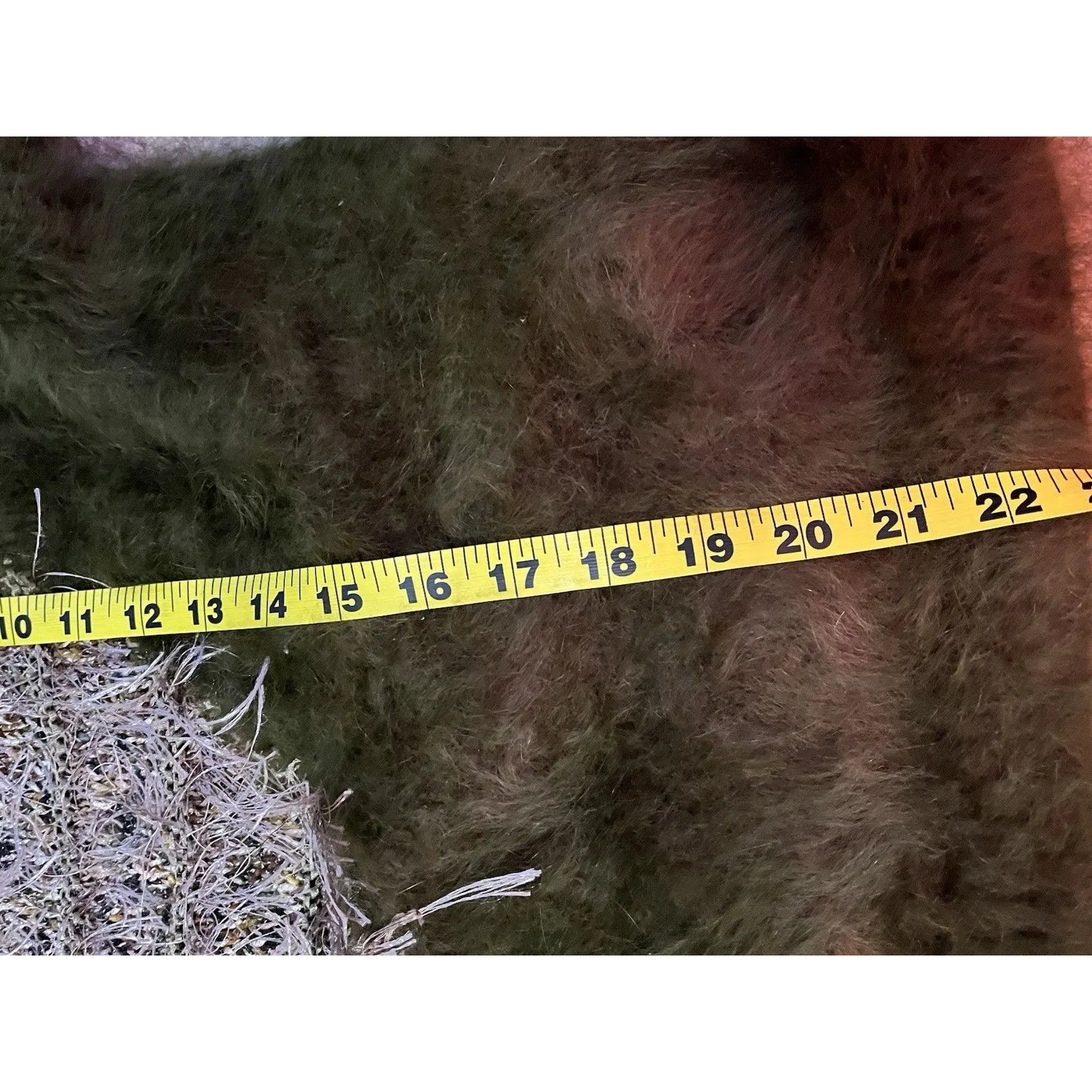 Womens Avante Garde Mohair Sweater M Earthy Artsy Boho Textured Art To Wear Green Size M - Image 6