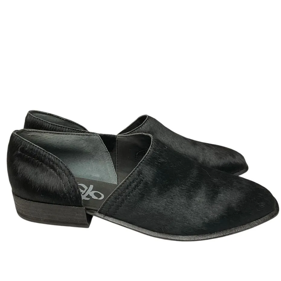 Otbt Black Calf Hair Coyote‎ Slip On Shootie Size 8.5M Low Heel Minimalist - Image 2