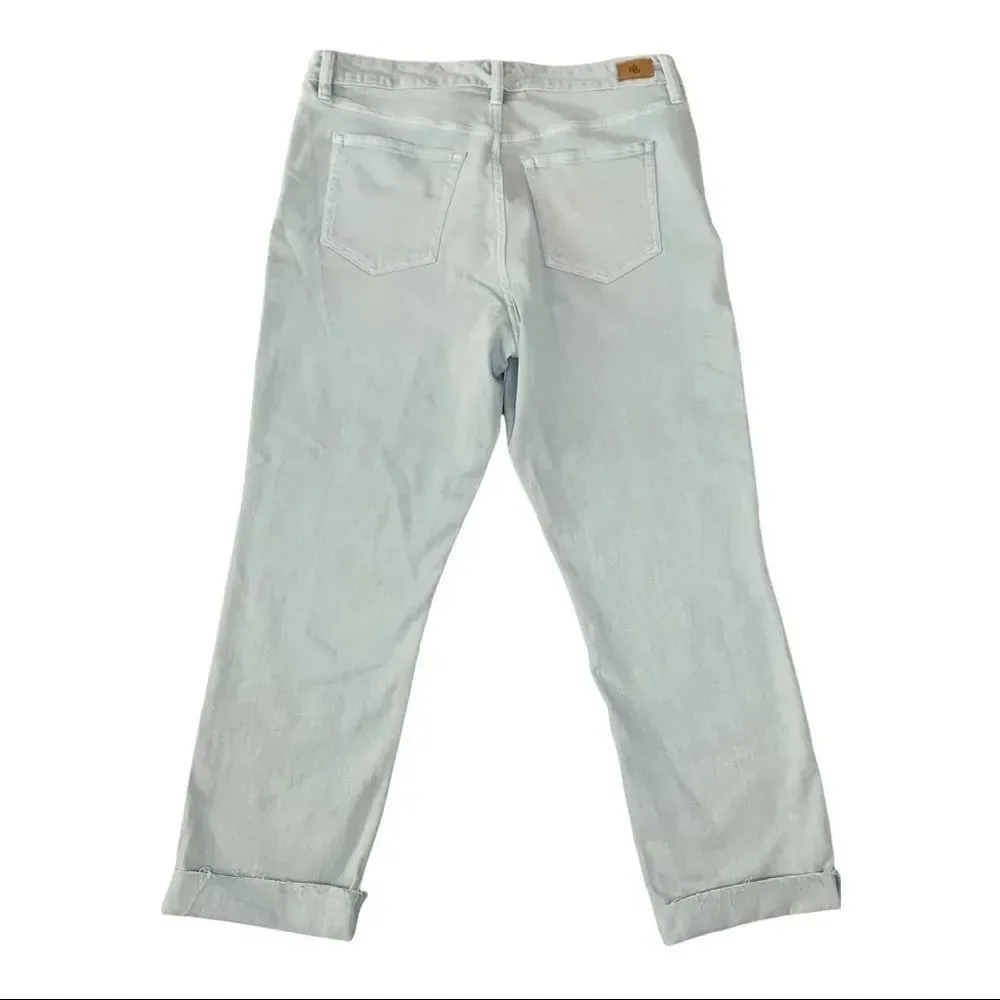 Lauren Ralph Lauren Jeans Blue Gray High Rise Premier Straight Ankle sz 10 - Image 7