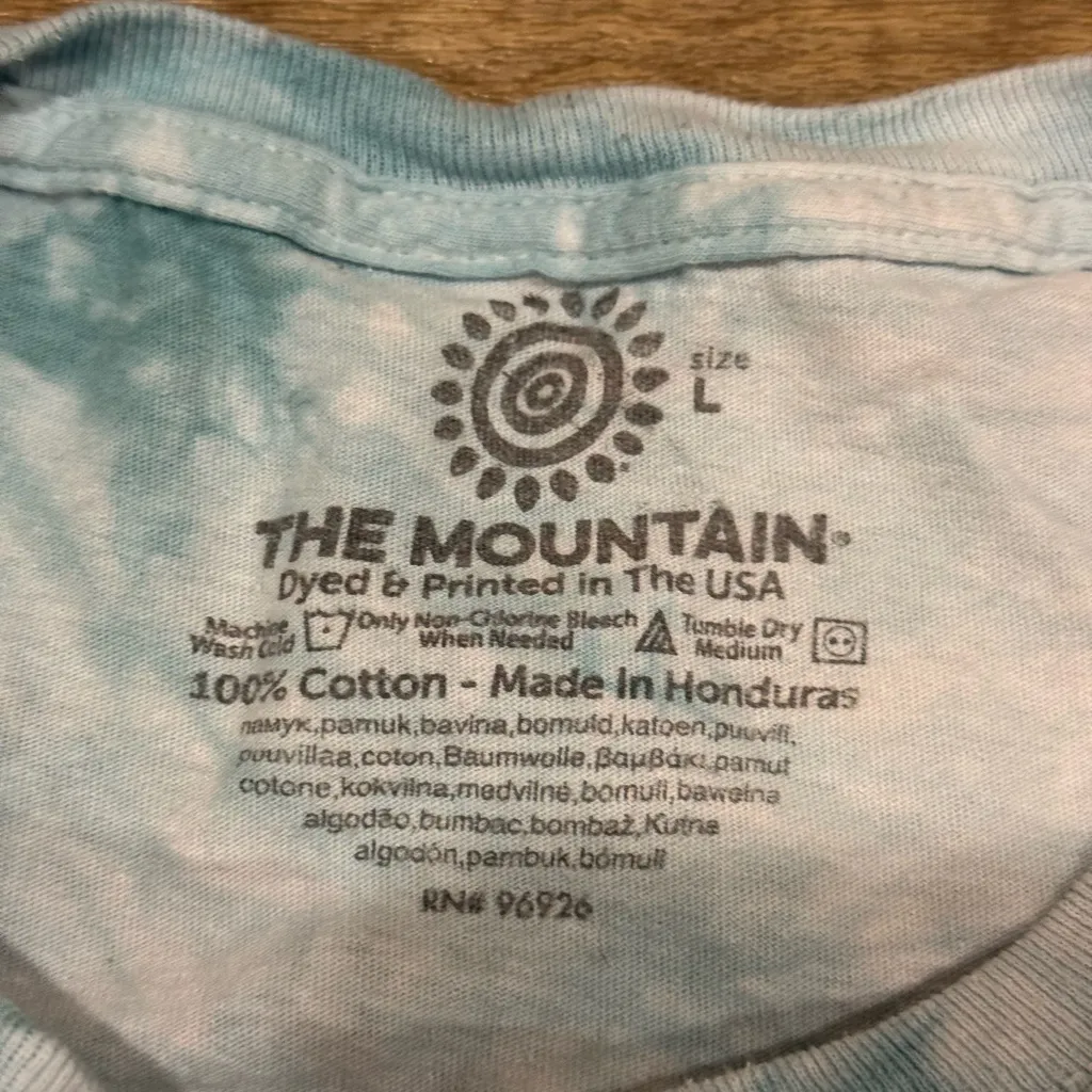 KANTHA TEE THE MOUNTAIN // open size handmade // CAT PASTEL - Image 4