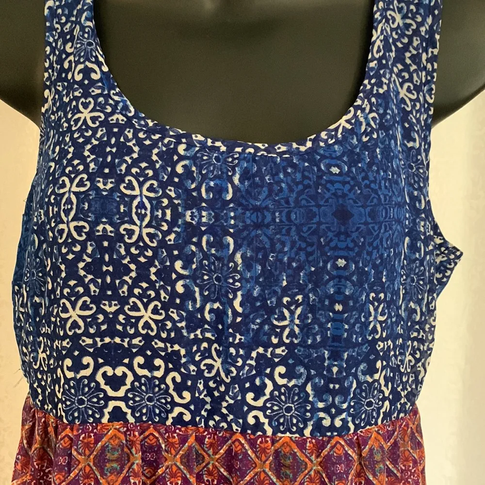SPEECKLESS Bohemian Dress Sz: M Blue Size M - Image 2
