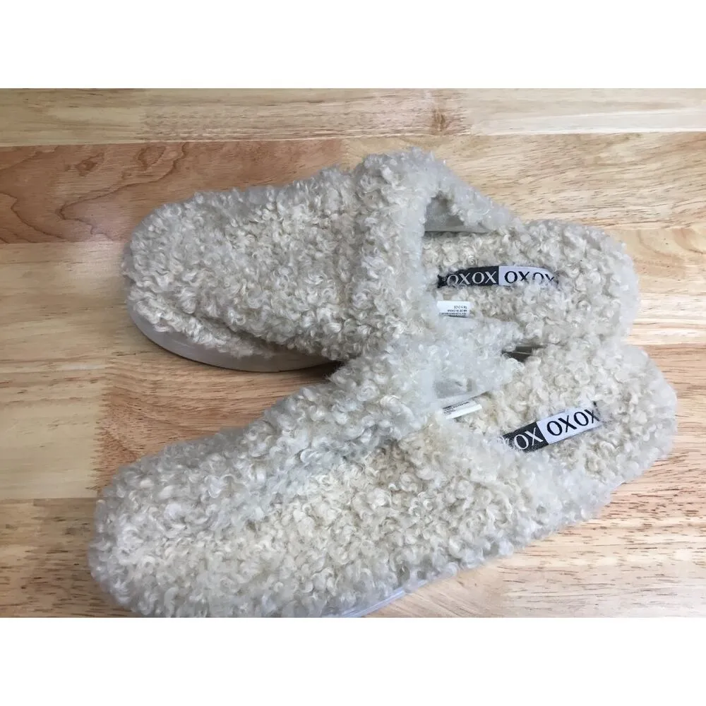 Xoxo Wild Women's 9 M White Faux Fur Slip-On Round Toe Platform Comfort Slippers - Image 5
