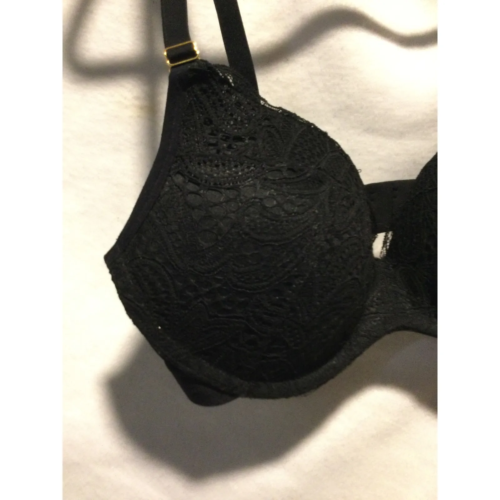 Lively Black Lace Full Coverage Padded Underwire Bra 34D‎ Size undefined - Image 3
