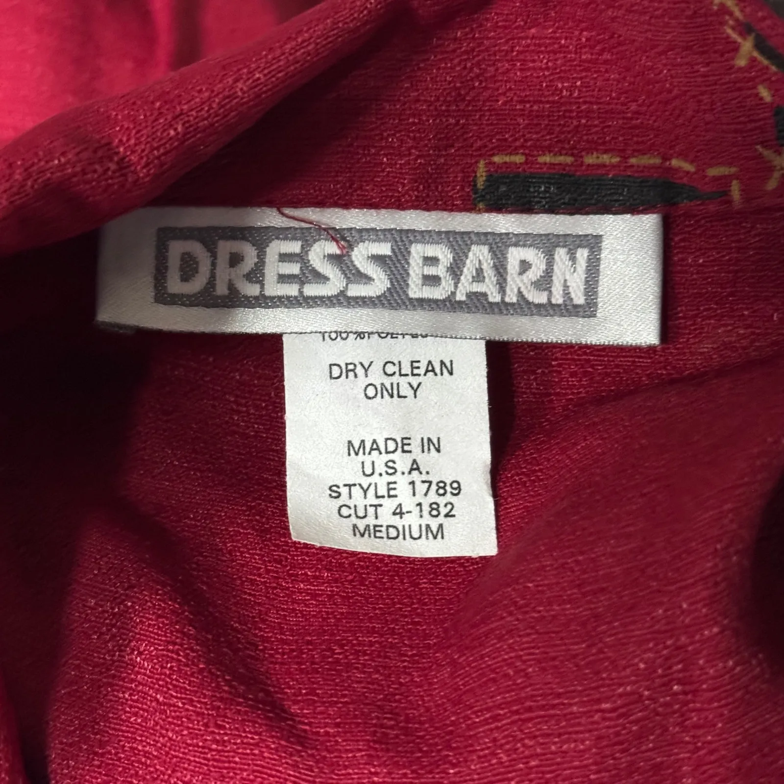 Dress Barn Blouse Medium Red Black Zebra Print Shirt 90s Boho Safari Vintage - Image 7