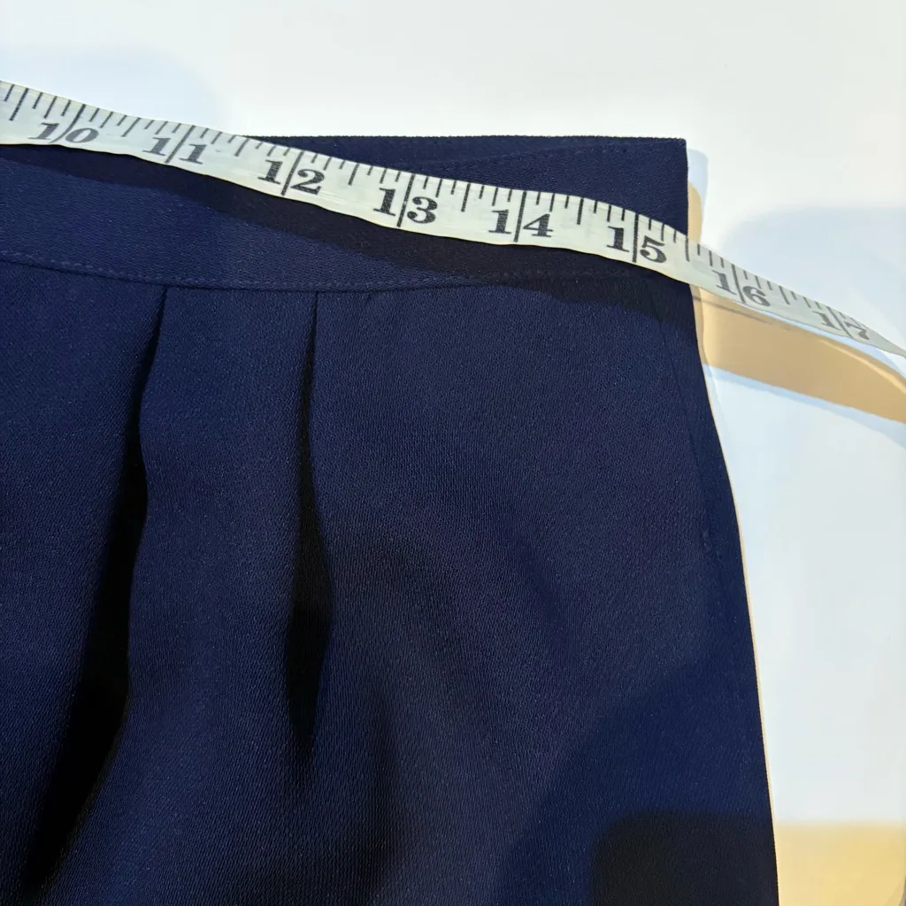 Le Suit Navy and White Blazer with Gold Buttons with pleated front skirt - Image 14