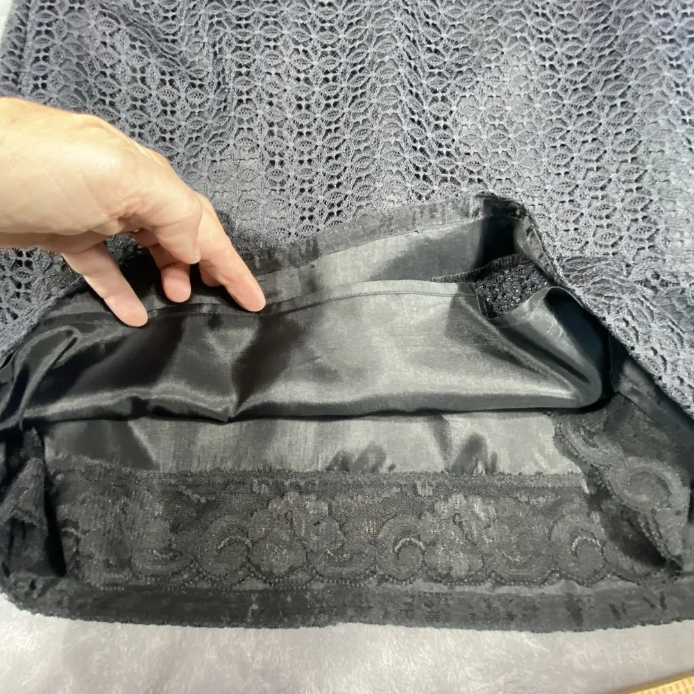 Trina Turk Dress Sz 8 Black Lace Knee Elegant Classic Cocktail Sophisticated USA - Image 12