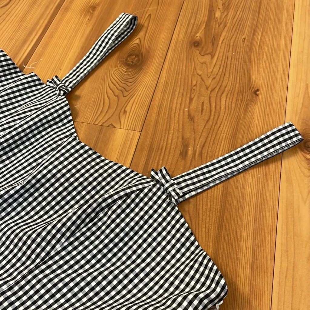 Altar’d State Gingham Bow Checkered Mini Dress Sleeveless Lined Smocked New XXL - Image 7