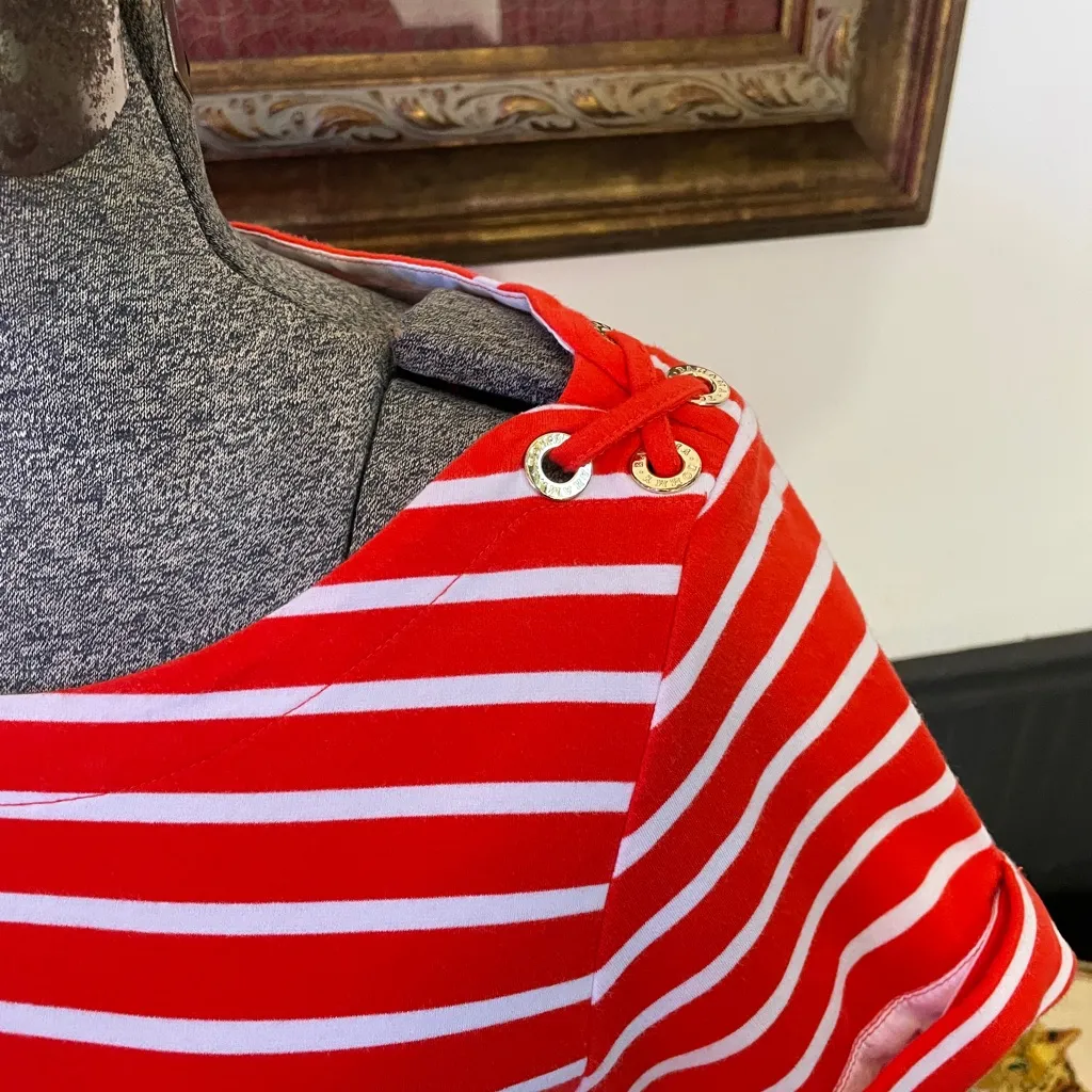 Tommy Bahama Striped Jovanna Cotton Blend Orange Stripe Knit Dress - Sz S 💚🎀 - Image 8