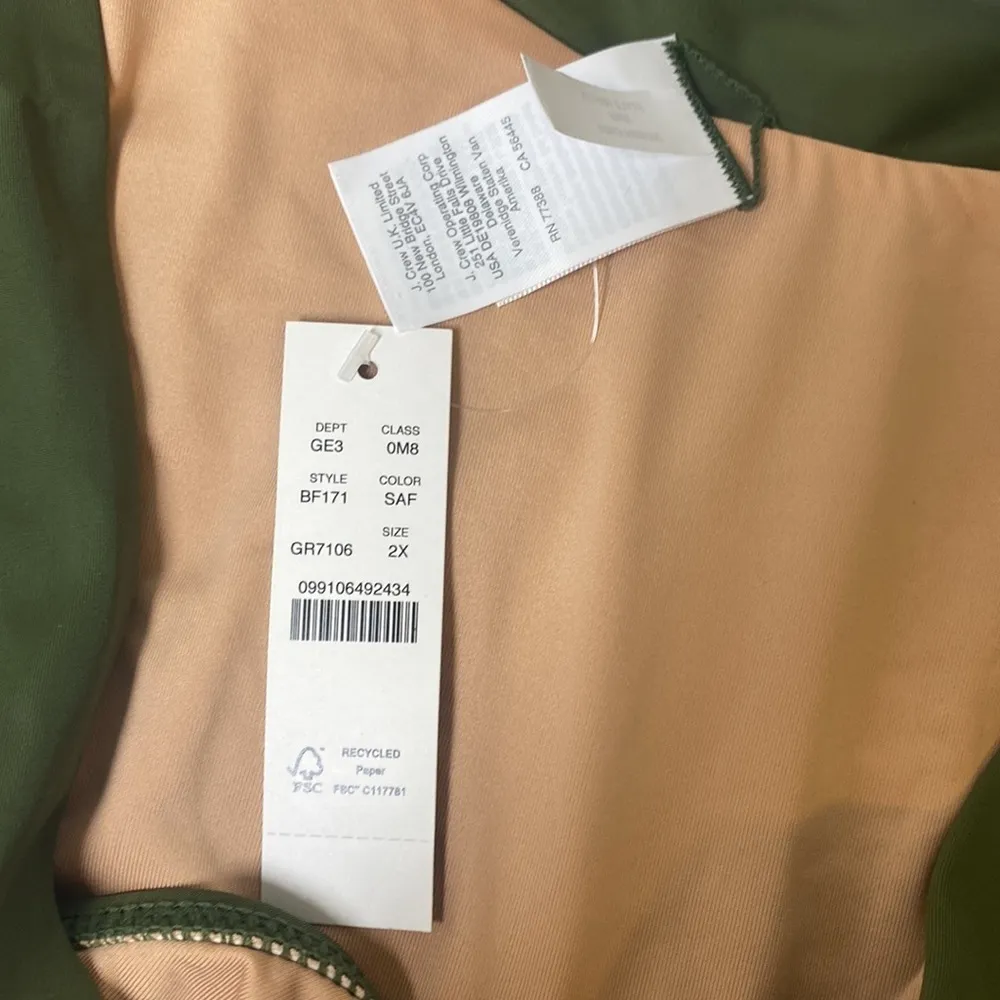 J crew green bikini bottom 2x NWT - Image 2