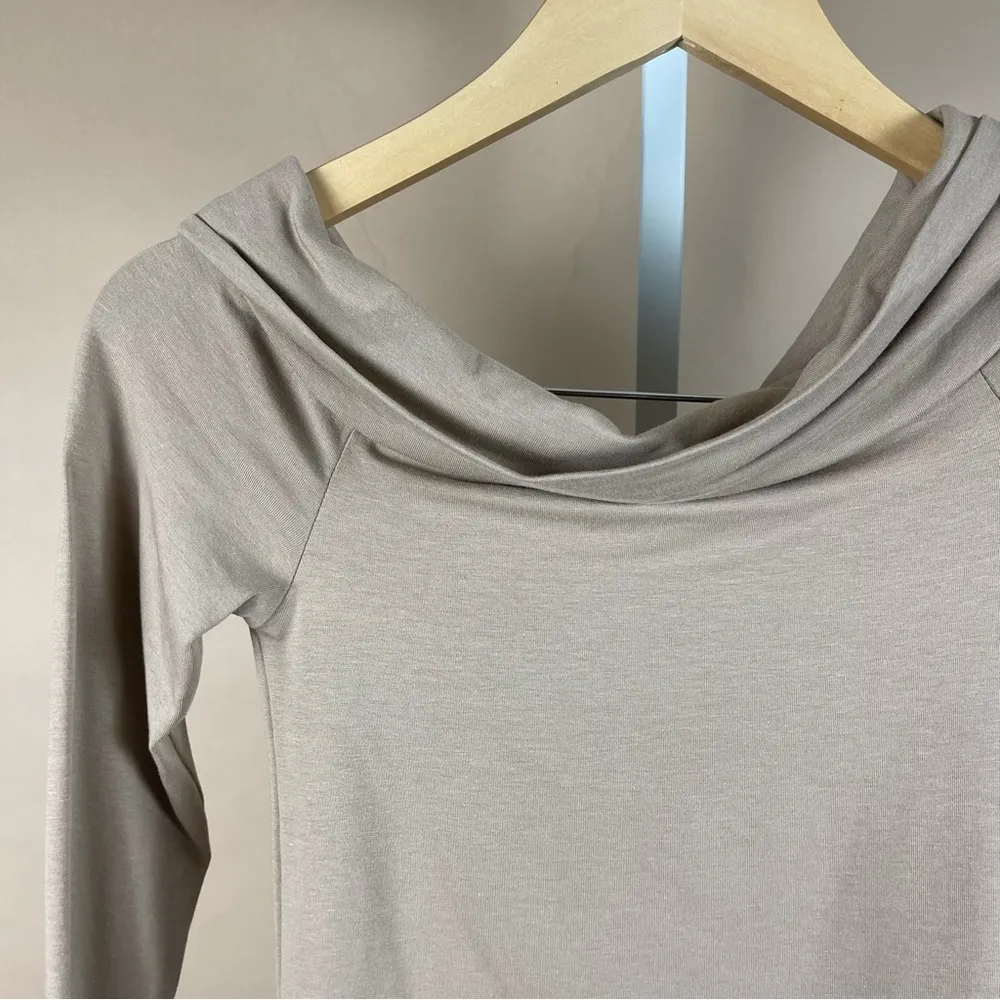 NEW Vero Moda XS Tan Silver Mink Panda Off The Shoulder Long Sleeve Top Oatmeal - Image 7