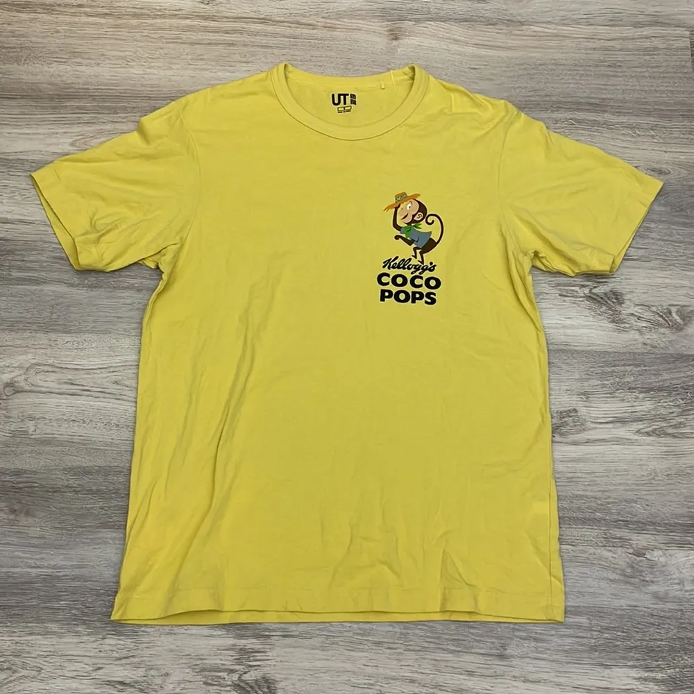Yellow Short Sleeve Crew Neck Graphic Tee Kellogg’s Coco Pops Size Small - Image 4