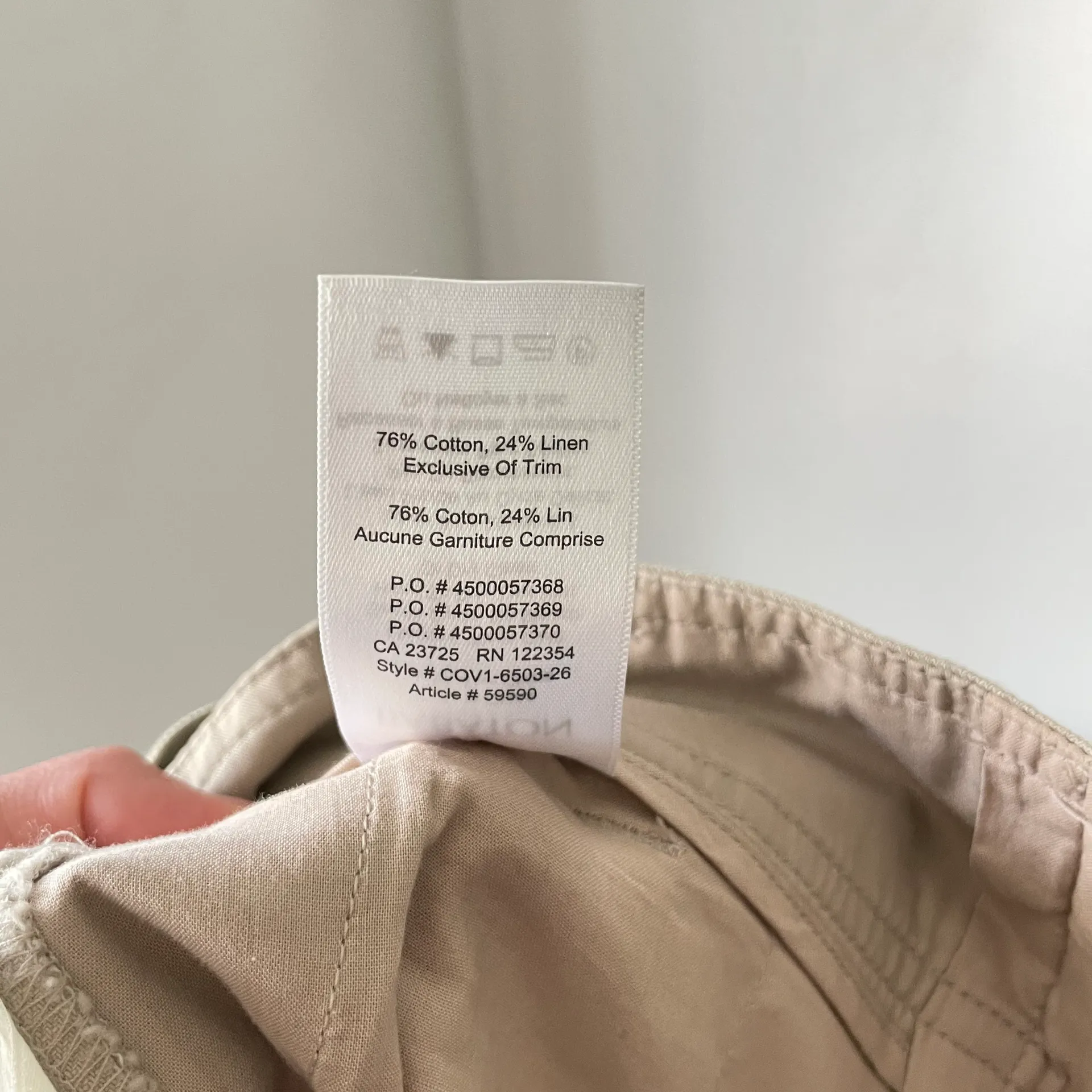 Babaton Beige Linen Blend Wide Leg Culotte Pants With Detachable Belt - Image 8