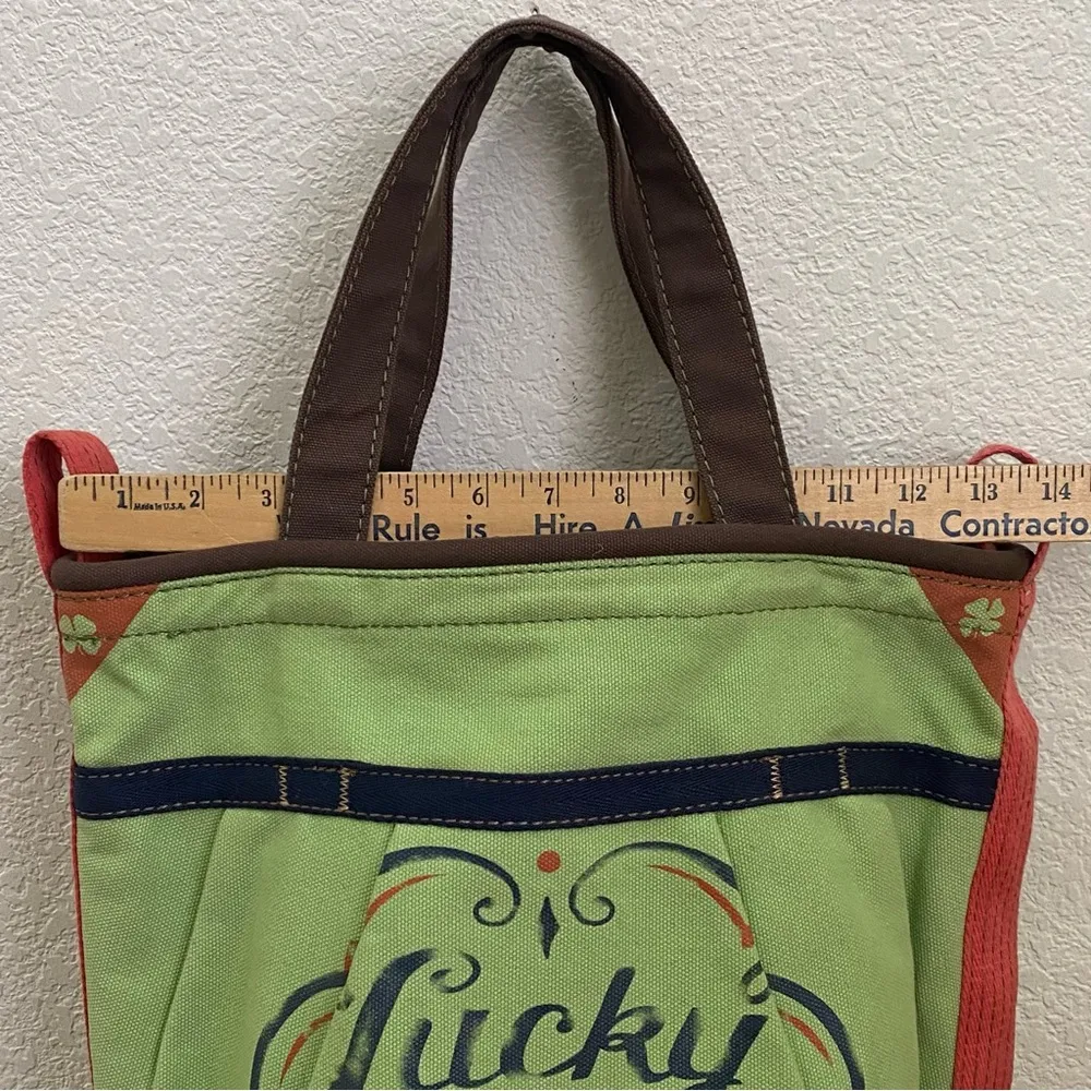 Dungarees of America Green Canvas Bucket Mail Large Tote Bag - Image 8