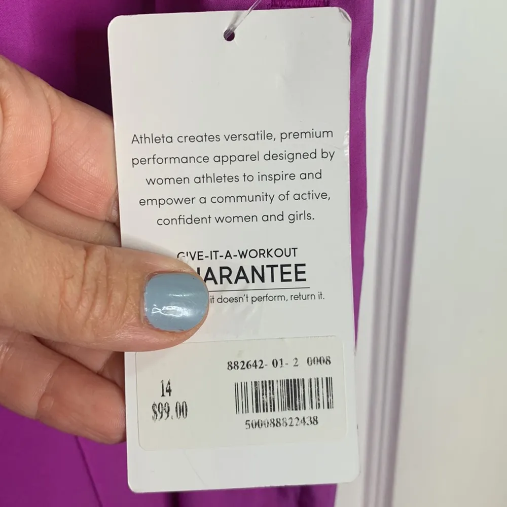 ATHLETA Brooklyn Heights Vienna Slim Pant Petite Jazzy Purple 882642 W-410 Sz 14 - Image 6