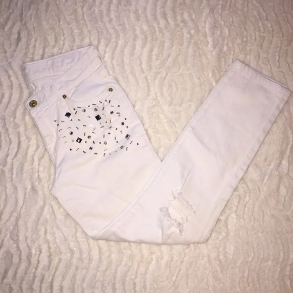 7 for all Mankind the Slim Cigarette Embellished White - Image 5