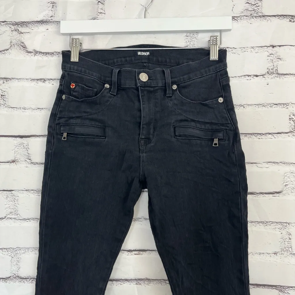 Hudson Roe Mid Rise Ankle Super Skinny Jeans Women’s 28 Dark Gray Stretch Denim - Image 5