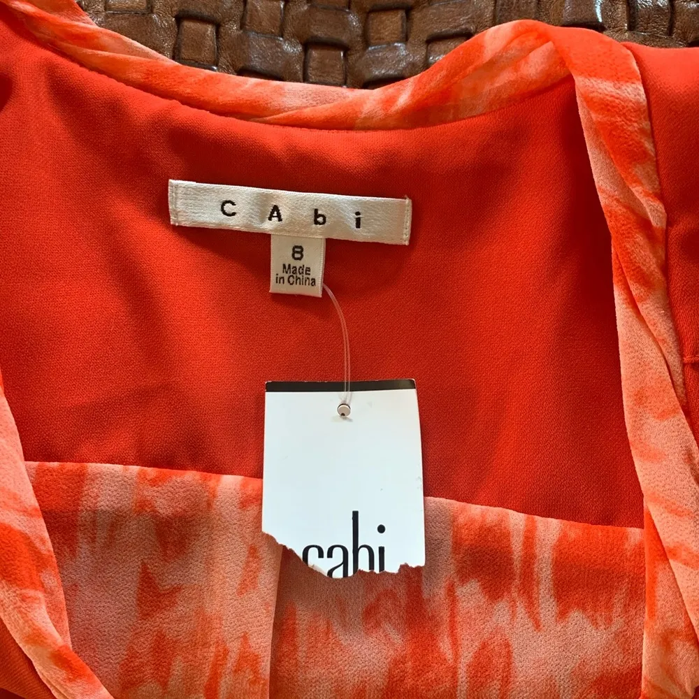 NEW CABI Orange Wrap Jacket Blazer - Image 4