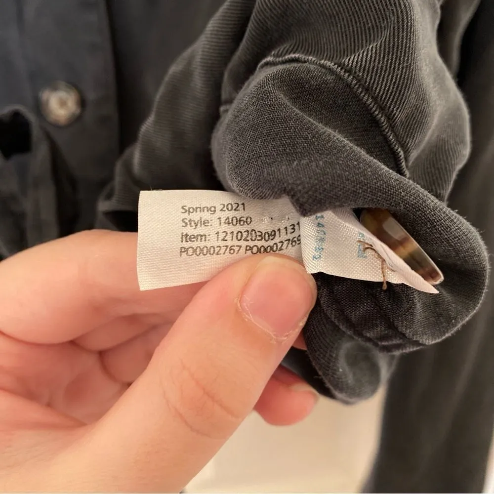 MARINE LAYER Oslo Gray Tencel Jacket Chore Coat Size Extra Large - Image 8