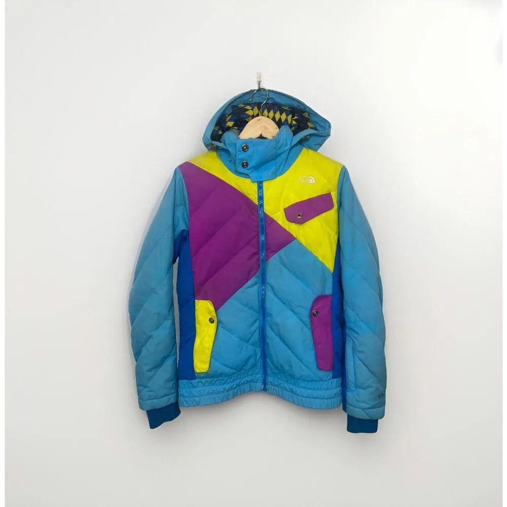 Vintage 90s The North Face Jitterbug Retro Neon Down Jacket Womens Small - Image 2