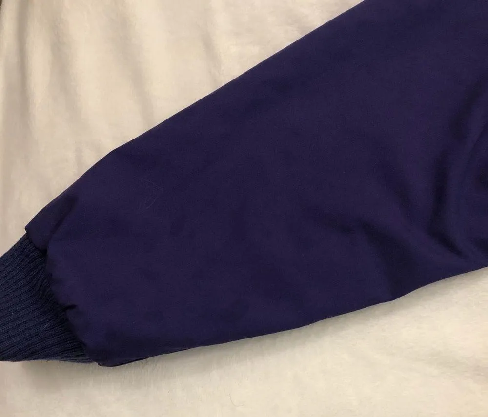 Vintage 90s CBO New York Reversible Full Zip Up Purple Snowflake Jacket Women 1X - Image 8