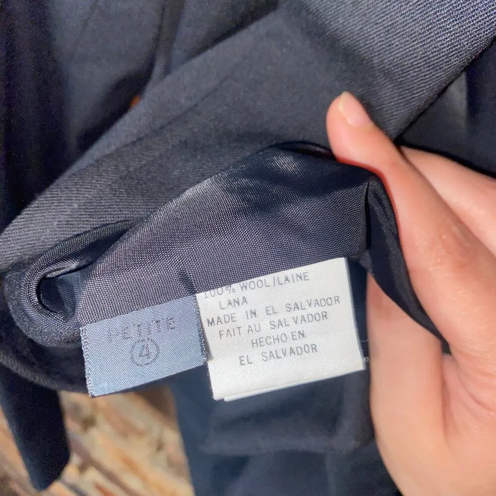 Lizwear Liz Claiborne Vintage 80s Black Double Breasted Blazer Size 4P Petite - Image 7