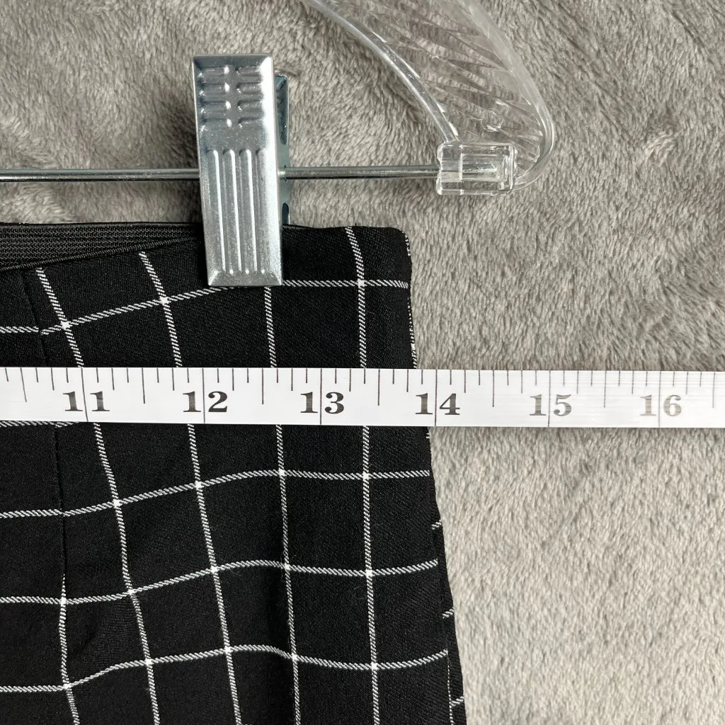 Calvin Klein Women’s Pants Size 4 Black White Plaid Stretch Leggings Workwear - Image 6