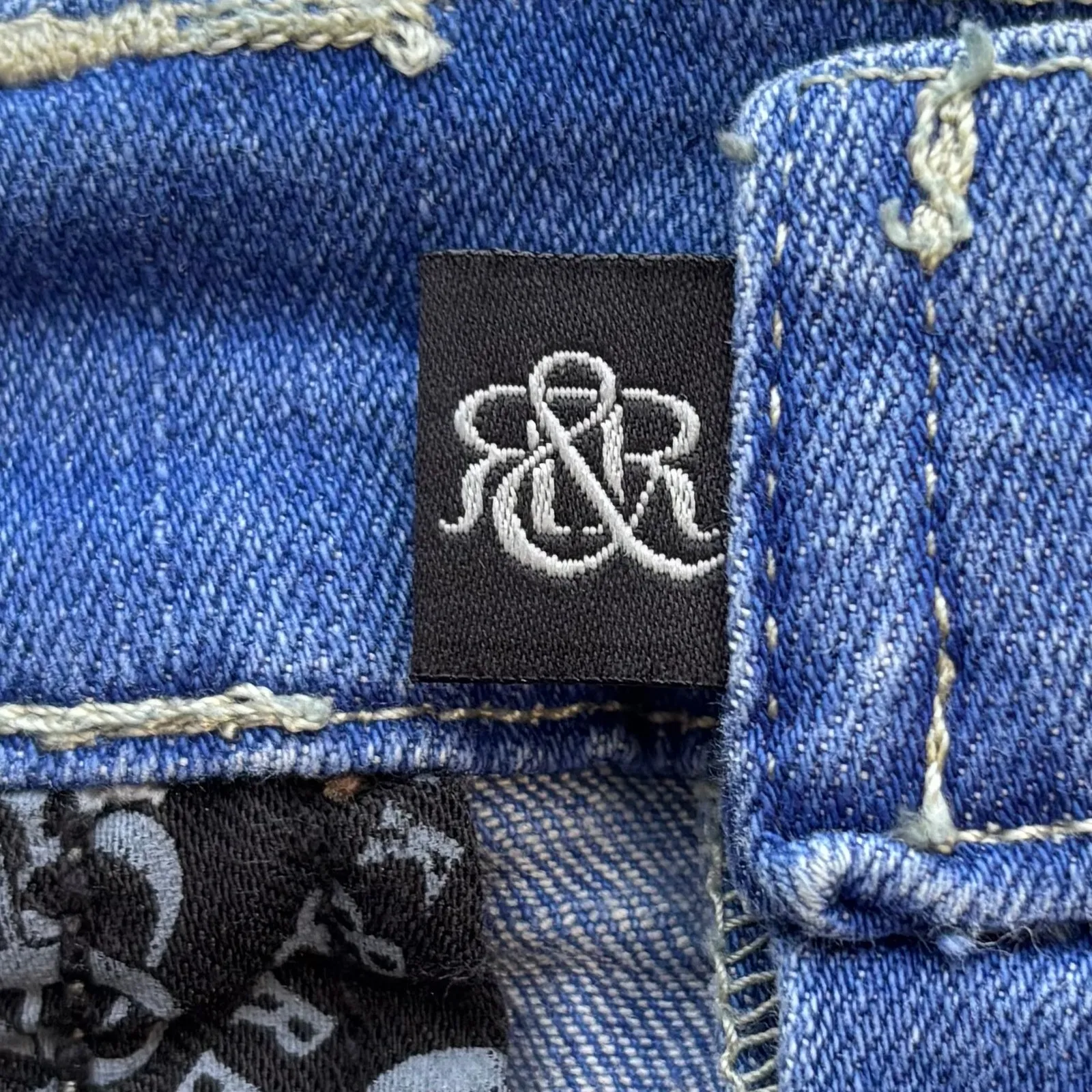 Rock & Republic Berlin Skinny Jeans Size 12M Star Pockets - Image 8