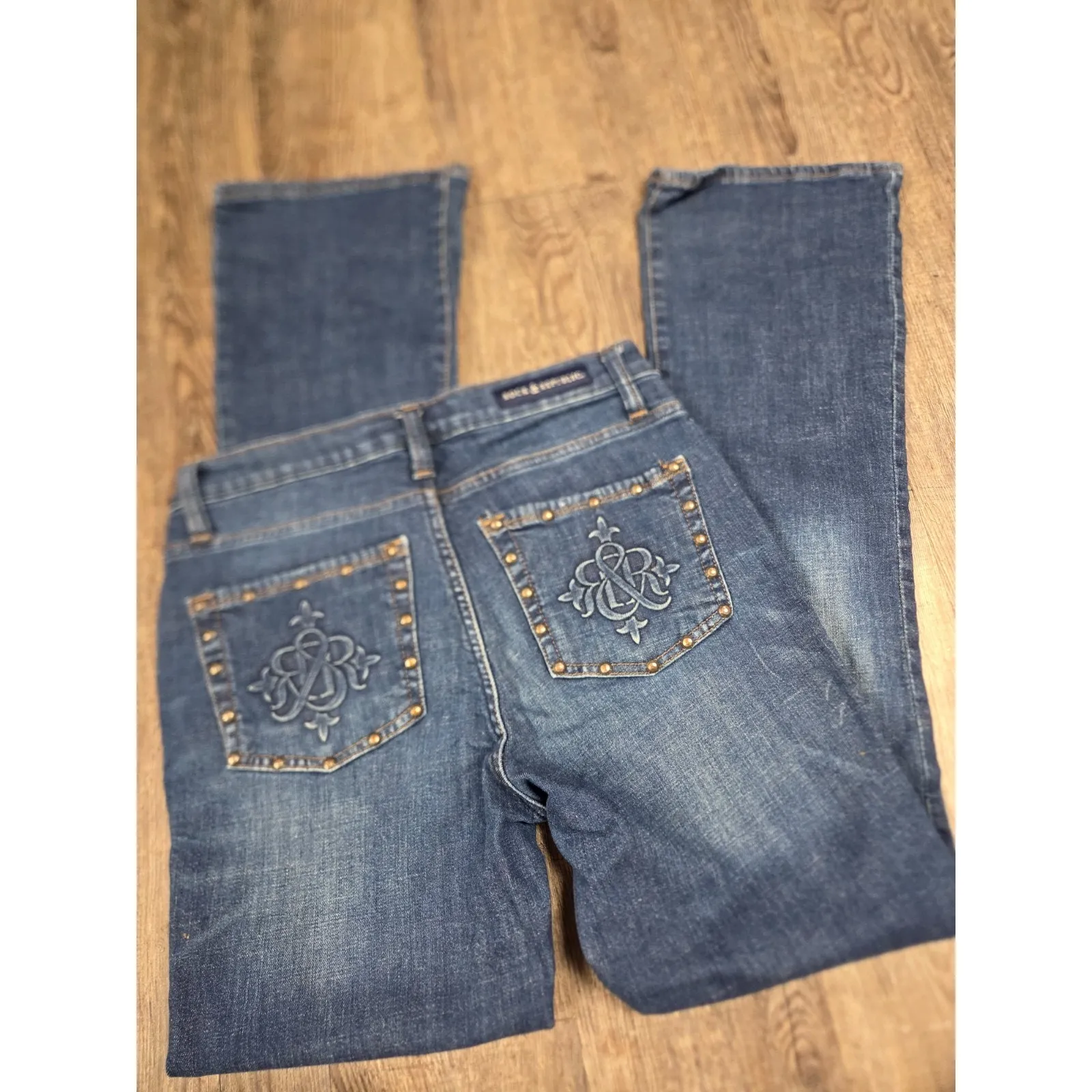 Rock + Republic Kasandra Jeans Blue Bootcut Soft Denim Stretch 8M - Image 2