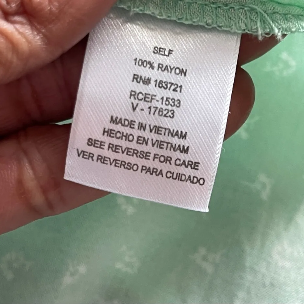 BEBOP | Green Floral Mini Swing Dress Sz M - Image 9