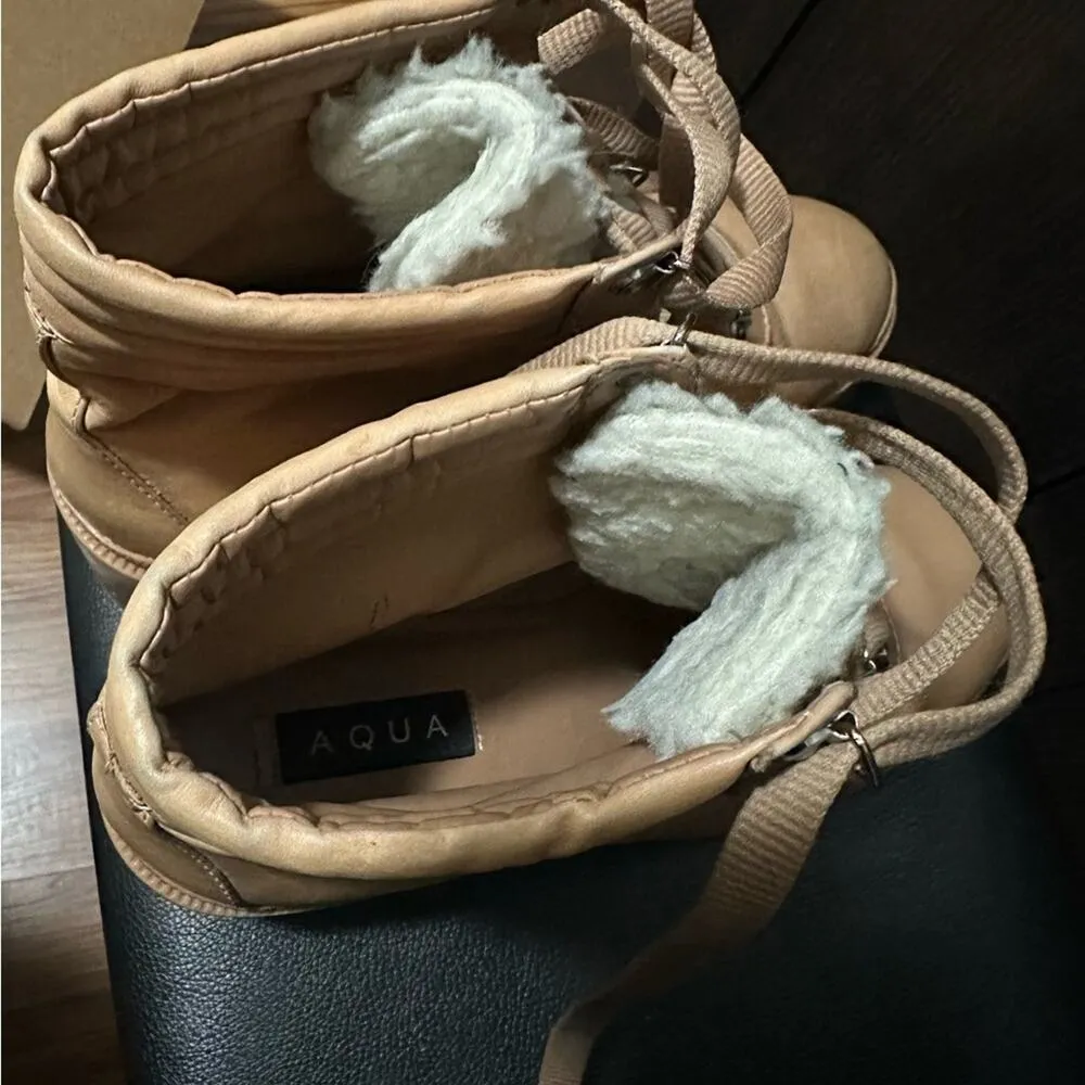 AQUA  Glica leather combat boots size‎ 10B - Image 5