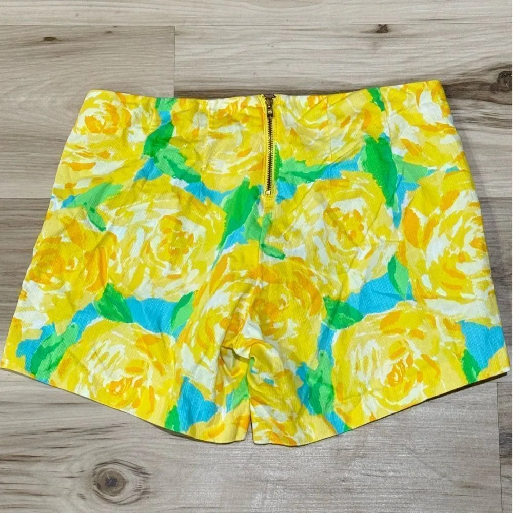 Lilly Pulitzer Deenie Sunglow Yellow Rose Shorts Women’s 00 - Image 5