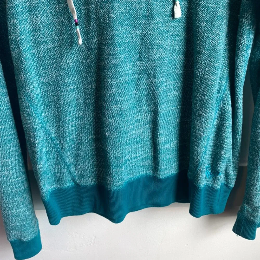 Roxy Heathered Teal Long Sleeve Pullover Hoodie - Image 7
