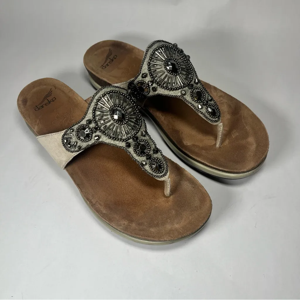 Dansko Sandals with Silver Accents and Brown Base - Image 4