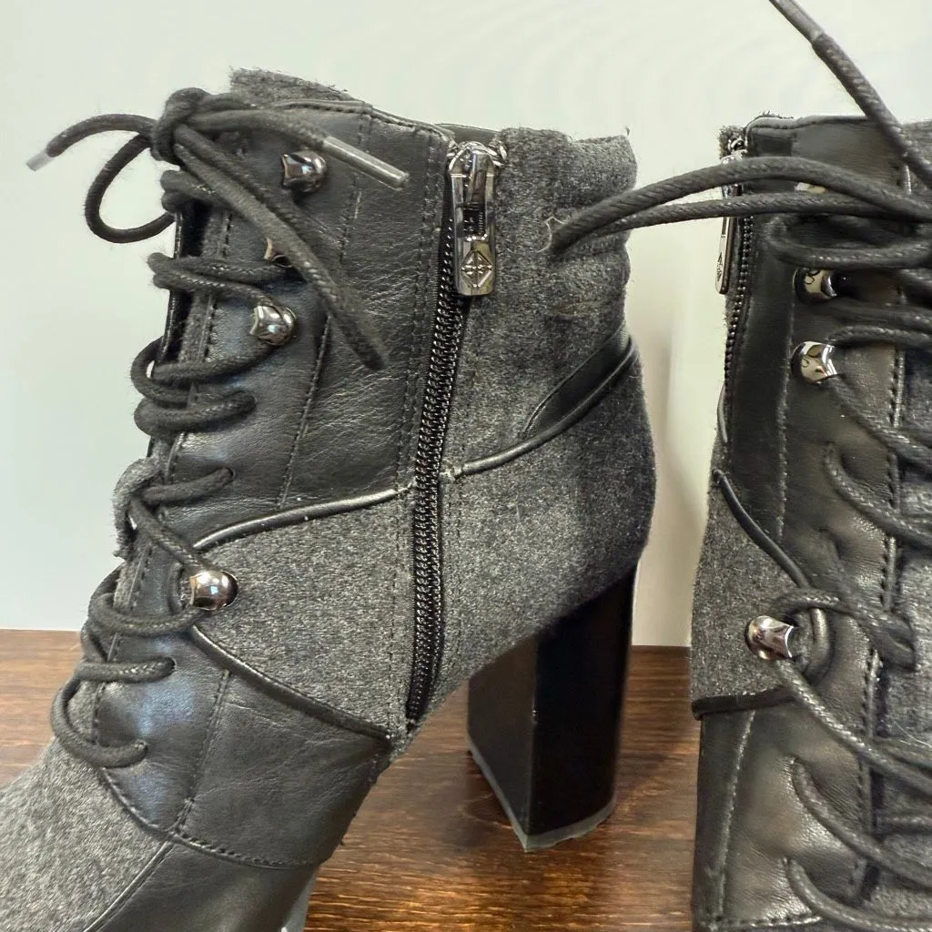 ANTONIO MELANI Grayciee Lace Up Heeled Boot Size 8.5 - Image 4