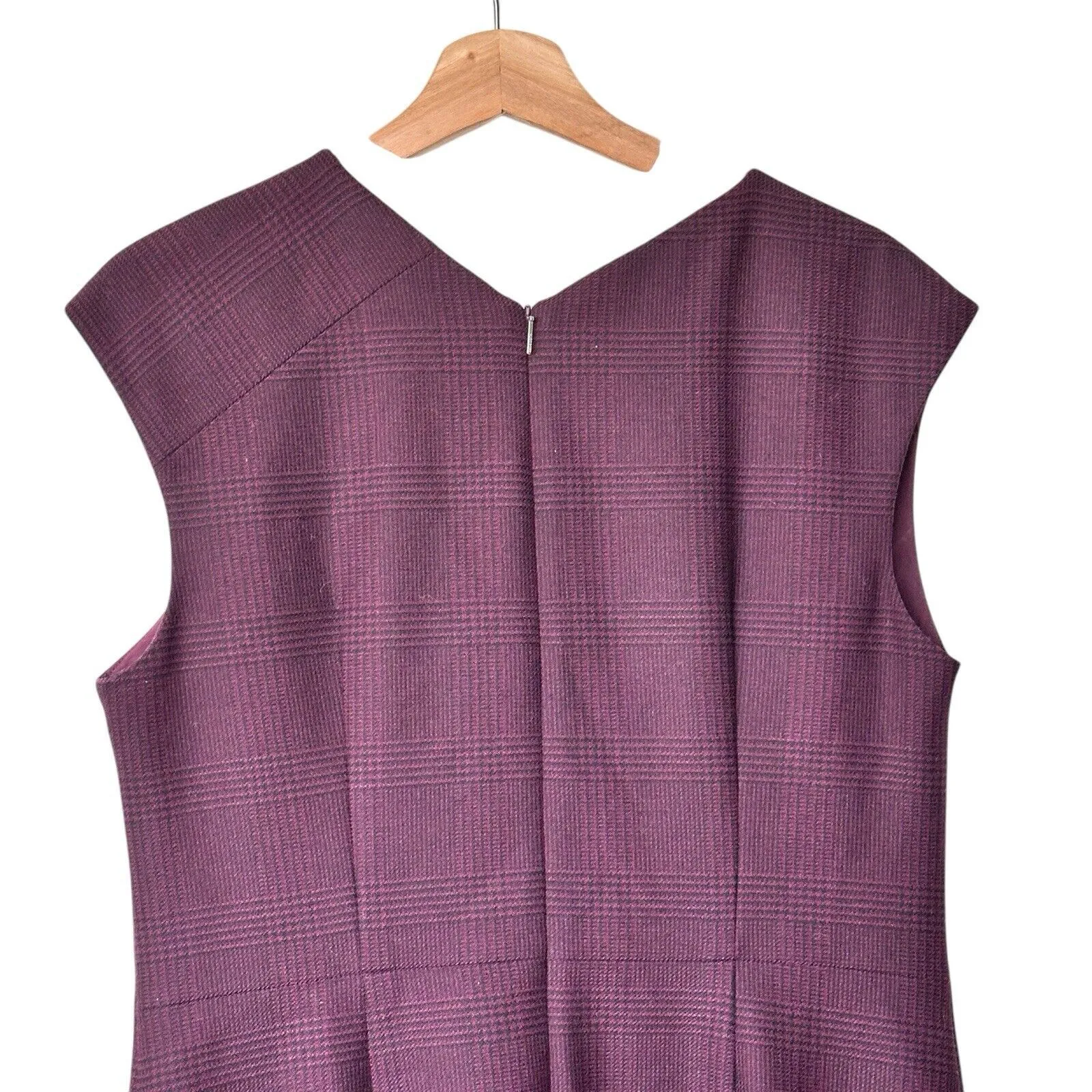 NWT Hugo Boss Dechesta Plaid Sleeveless Pencil Dress feminine luxury 10 - Image 8