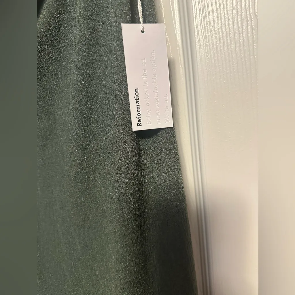 Reformation Olive Backless Halter Dress - Image 3